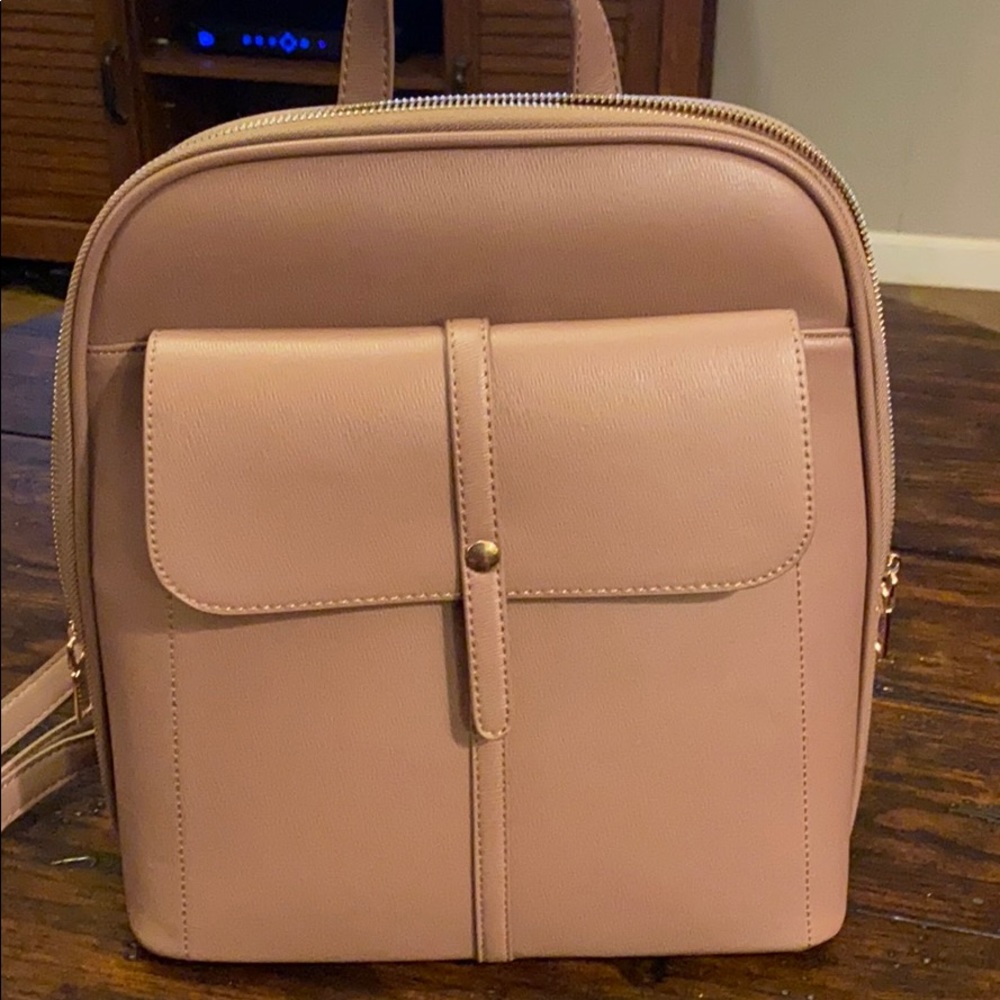 Miztrique taupe backpack bag